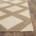 thumbnail image 3 of SAFAVIEH Dhurries Erle Geometric Wool Area Rug, Ivory/Gold, 8' x 10', 3 of 5