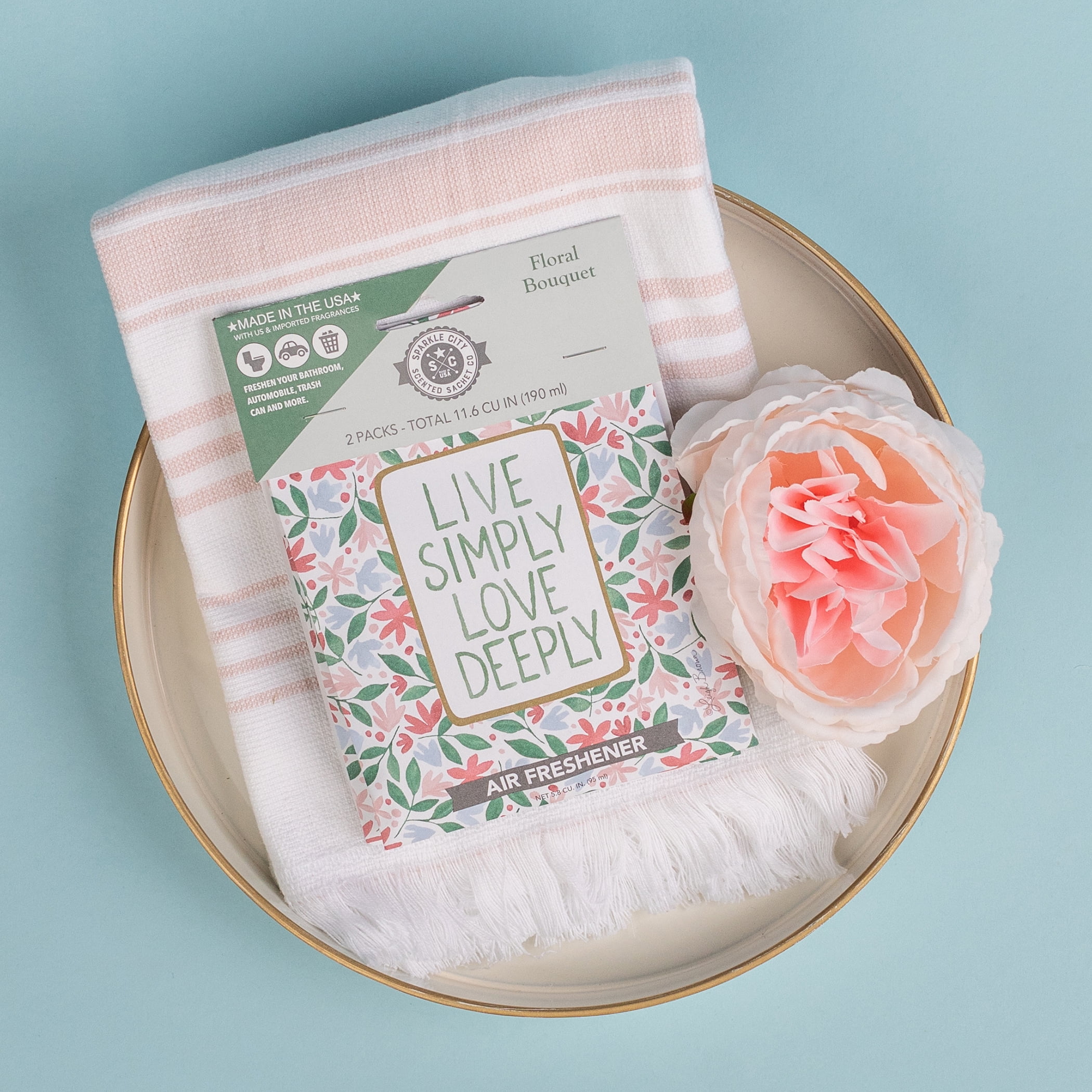Sparkle City Scented Sachet 2 Pack, Live Simply Love Deeply