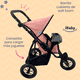 thumbnail image 5 of Carriola de Juguete iBaby Nera para Muñecas tipo Jogger 3 Ruedas con Canastilla y Toldo, 5 of 6