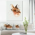 thumbnail image 1 of Esquisse Aquarelle Chat Brun Adorable - Grande Toile d'Art Animal, 1 of 4