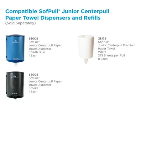 Georgia-Pacific Sofpull Premium Center-Pull Paper Towel, White, 275 Sheets, 8 Rolls