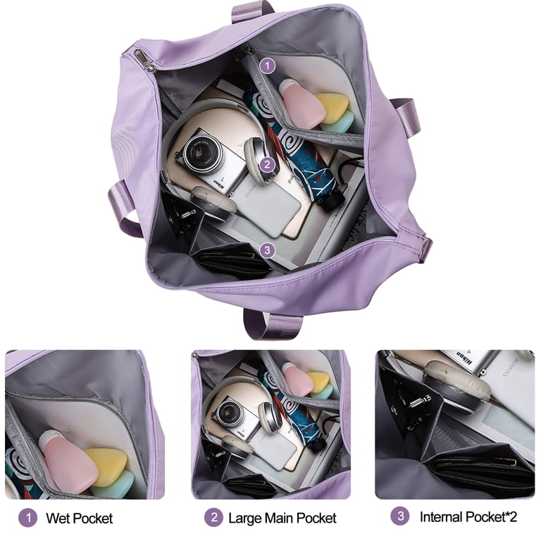 Dakimoe Weekender Travel Duffle Bag, Purple photo 5