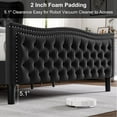 thumbnail image 7 of Sersper Upholstered Bed Frame Full Size, Platform Bed Base with Velvet Headboard & Footboard, Wingback Upholstered Bed Frame Mattress Foundation, No Box Spring Needed, Black, 7 of 7