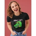 thumbnail image 2 of Crocodile Party Glasses Shaped T-Shirt Women -Image by Shutterstock, Female 3X-Large, 2 of 4