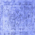 thumbnail image 1 of Ahgly Company Indoor Square Oriental Blue Industrial Area Rugs, 4' Square, 1 of 4