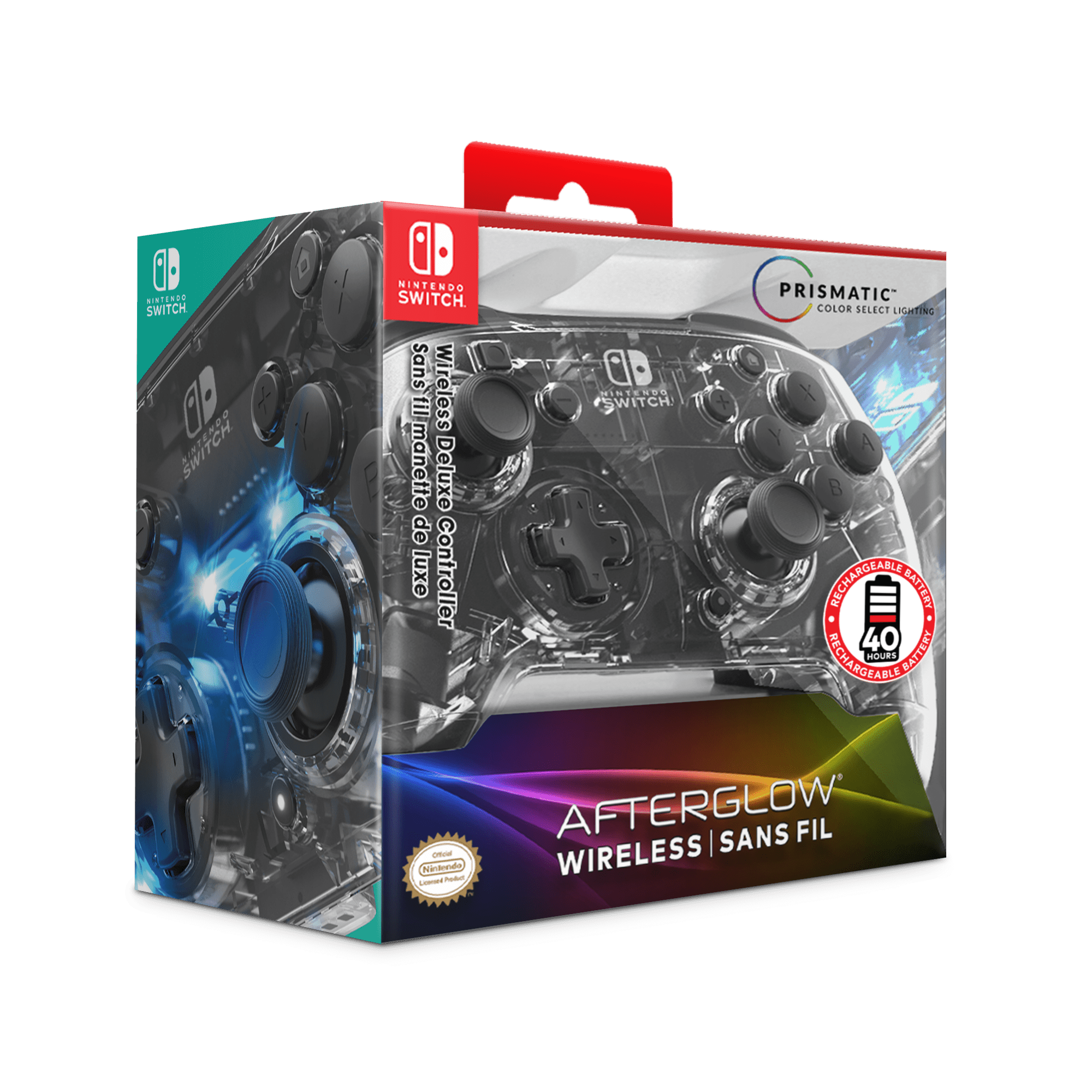 PDP Wireless Afterglow Deluxe Controller Gamepad For Nintendo Switch