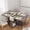 Grey, variant on Foldable Dining Table, with Storage Drawer and 6 Wheels