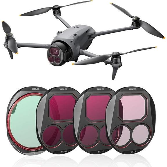 ND/CPL Filter Set for DJI Mavic 4 Pro Accessories, 4 Pack Filters ND8/32/64/CPL Mavic 4 Pro Drone Lens Filters, Multi Coated HD Optical Glass/Aluminum Frame