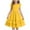 Yellow, variant on Kovlvoll Teen Girls Summer Dress Fashion Clothes Ruffle Short Sleeve Round Neck Solid Color Child Girl Dresses