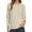 Khaki, variant on Oversized Women's Sweater – Casual Crewneck Long Sleeve Lightweight Knit Pullover Top with Chest Pocket, Loose Fit Cozy Fashion Layer