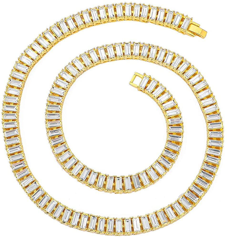 Baguette Diamond Tennis Chain 