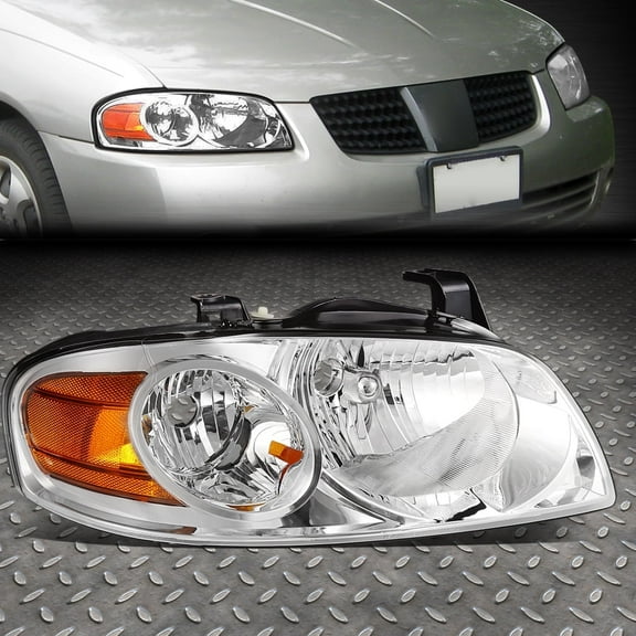 NUVISION for 04-06 Nissan Sentra Right Chrome Housing OE Style Headlight Lamp NI2503151
