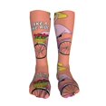 thumbnail image 5 of Bingfone Flamingo Riding a Bicycle Print Compression Socks for Women and Men Long Socks for Running Athletic Cycling Nurse, 5 of 8