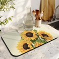 thumbnail image 3 of 2 Pack Washable Rubber Sunflower Cute Floral Dish Drying Mats for Kitchen Counter Home Large Coffee Bar Pad Accessories and Decor for Utensils Stemware (2pcs 19.5''x12''), 3 of 6