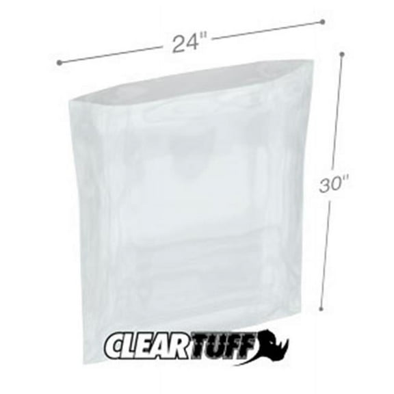 International Plastics PB42430 24 x 30 in. Clear Poly Bags, 0.004 Gauge - Case of 100