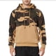 thumbnail image 3 of Hombres Otoño Sudadera Con Capucha Color Bloqueo Cordón Espesar Bolsillo Costilla Cierre De Punto Suelto Casual Manga Larga Jersey Con Capucha Top Caqui XL, 3 of 6