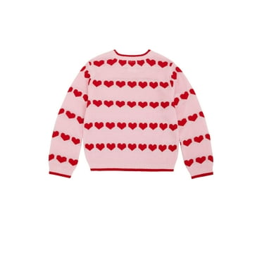 Way To Celebrate Toddler Valentine's Day Heart Sweater, Sizes 12M-5T