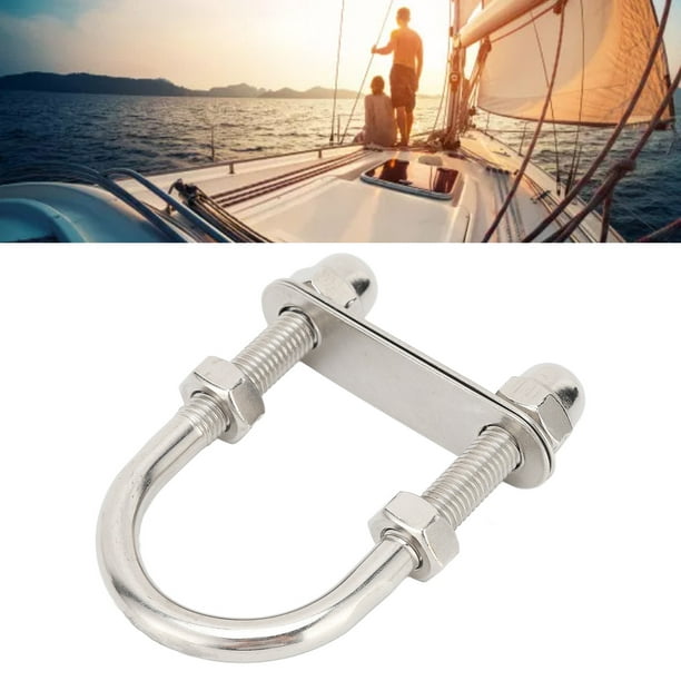 Haofy U Bolts,Boat Accessories,Marine U Bolts 316 Stainless Steel Mirror  Polished Boat Accessories for Yacht M10x95x45mm 