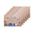 thumbnail image 4 of MKHERT Flip Flop on Beach Sand with Nautical Anchor and Star Fish Placemats Table Mats for Dining Room Kitchen Table Decoration 12x18 inch,Set of 6, 4 of 4