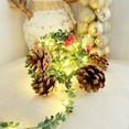 thumbnail image 2 of Christmas Garland with LED Lights Pine Cone Wreath Lights  Fairy String Lightsfor Party Decorations, 2 of 9