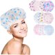thumbnail image 1 of 10 Piezas Gorro de Ducha de Plástico Impermeable,Gorro de Baño Reutilizable Elástico,Salón de Belleza Spa Banda Elástica de Encaje Sombrero Estampado de Flores Protección Ambiental Gorros de, 1 of 5