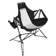 thumbnail image 2 of Leumius 2 Pack Hammock Camping Chair,Oversized Folding Camping Chair with Pillow Cup Holder, Recliner with Carry Bag for Outdoor Travel Lawn Backyard,Black, 2 of 10