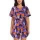 thumbnail image 1 of Fotbe Halloween Black Cats Conjunto de Pijama Estampado para Mujer, 2 Piezas, Ropa de Dormir con Camiseta de Manga Corta y Shorts Suaves-3X-Large, 1 of 6