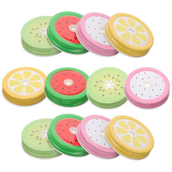 CRAFTHROU Jar Lids 20Pcs Tinplate Sealing Canning Lids Multi Color for Home Storage