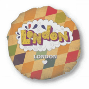 Love London Britain UK Lattice Round Throw Pillow Home Decoration Cushion