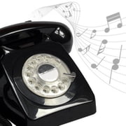 GPO 746 Rotary Dial Corded Phone, Black, (New)