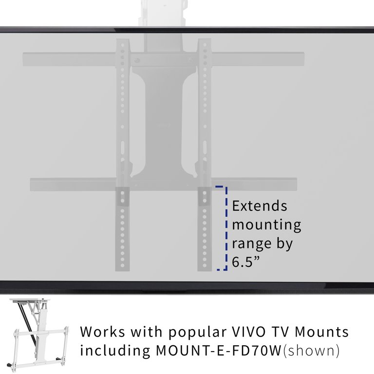 VIVO White Vertical VESA Extender Kit for TVs w/ Low VESA, Hardware Included