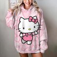 thumbnail image 1 of Sudadera con capucha de estilo hip hop para mujer, informal, con estampado de Hello Kitty, de gran tamaño, holgada, a la moda, para otoño, 1 of 1