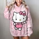 thumbnail image 1 of Sudadera con capucha de estilo hip hop para mujer, informal, con estampado de Hello Kitty, de gran tamaño, holgada, a la moda, para otoño, 1 of 1