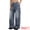 Gray Blue, variant on Women's Baggy Jeans Multi-Pocket Cargo Denim Pants S Gray Blue