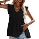 thumbnail image 1 of Camisa Babydoll para Mujer Higoodz Transpirable Peplum Top Cuello en V Sin Mangas, 1 of 6