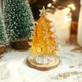 thumbnail image 6 of Yellow Crystal Christmas Tree | Glass & Resin Holiday Ornament | 6x4x4cm Desktop Decoration | Sparkling Festive Gift for Home & Office, 6 of 7