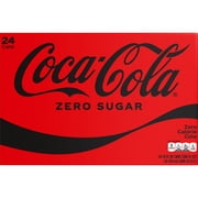 Coca-Cola Zero Sugar Soda Pop Cans, 12 fl oz, 24 Pack
