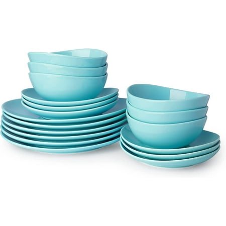 

GUVSOETS 198.602 Porcelain Dinnerware Set 18-Piece Service for 6 Turquoise