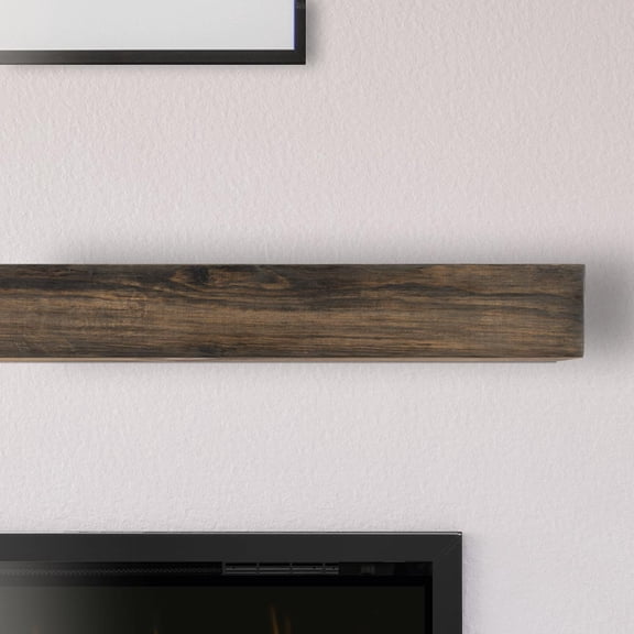 Mantels Direct Vail 60-in x 6-in Farmhouse Wood Fireplace Mantel Shelf -Driftwood