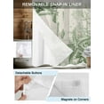 thumbnail image 3 of No Hook Cloth Fabric Shower Curtain with Snap in Liner, Sage Green Starfish Waterproof Shower Curtains Set with See Through Top Window, Coastal Nautical Seahorse Conch Bath Curtains Shower 72"x84", 3 of 6