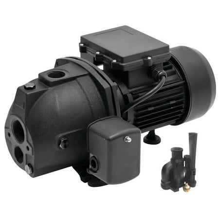 Superior Pump 94515 Convertible Jet Pump, 1/2 hp, 1-1/4 NPT Inlet, 1 in Outlet, 25 ft Suction Lift, 58 psi
