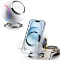 thumbnail image 1 of Base de carga inalámbrica para iPhone y Samsung. Soporte de carga rápida para smartphones. Potencia máxima de 15 W. Compatible con AirPods, 1 of 6