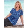 thumbnail image 2 of Roaman's Women's Plus Size Ultimate Cotton V-Neck Short Sleeve Tunic, 2 of 6
