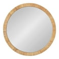 thumbnail image 1 of Kate and Laurel Rahfy Boho Round Rattan Mirror, 28 Inch Diameter, Natural Wood, Decorative Round Wood Mirror with Authentic Rattan Frame for Boho Wall Decor, 1 of 9