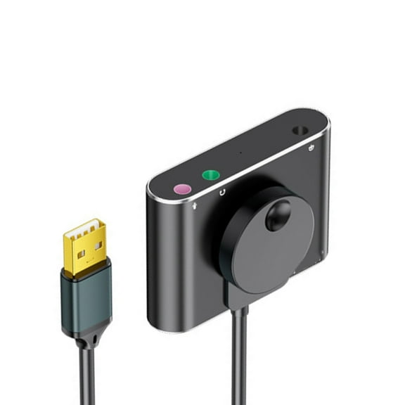 USB Sound Card External Sound Card with Volumes Control USB to 3.5mm Adapter