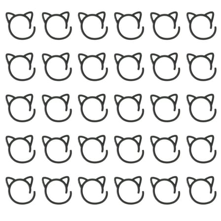 Uxell 30Pcs Stitch Marker, Cat Metal Stitch Markers for Crocheting, Black