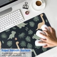thumbnail image 4 of Long Mouse Pads for Desk,Dark Green Leafy Dinosaurs Pattern Desk Mats on Top Of Desks, Desk Mouse Pad Extra Large with 3mm Non-Slip Base and Stitched Edge for Gaming,Office,Work,Home 31.5"x11.8", 4 of 6
