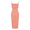 thumbnail image 6 of Summer Saving Wycnly Womens Dresses Sexy High Slit Spaghetti Strap Ruched Bodycon Night Party Club Dresses Fashion Solid V-Neck Sleeveless Long Summer Dress Pink s, 6 of 6