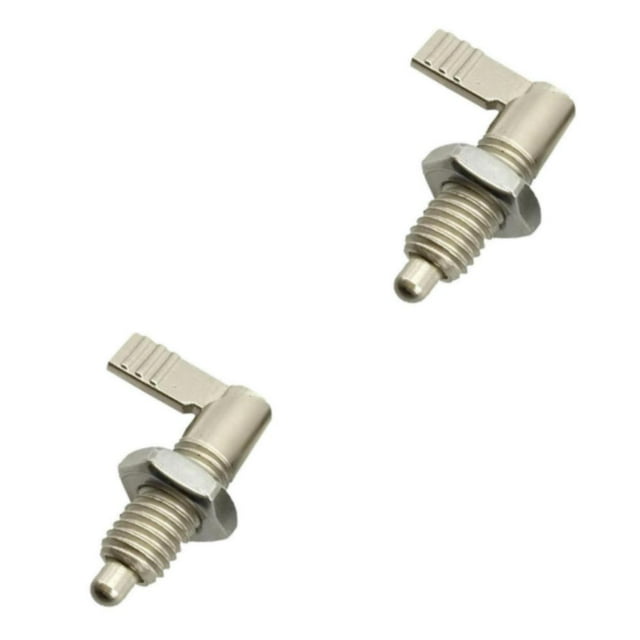 Wweixi 1x Indexing Plungers L Type Stainless Locking Bolts Thread Fine Silver M10-6 2Set