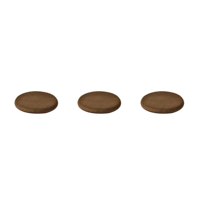 QualitChoice Coussin de Siège Portable Remplacement Rond Relaxant Respirant Doux Maison Bureau Fauteuil Canapé Tapis Accessoires Café 3 Pcs